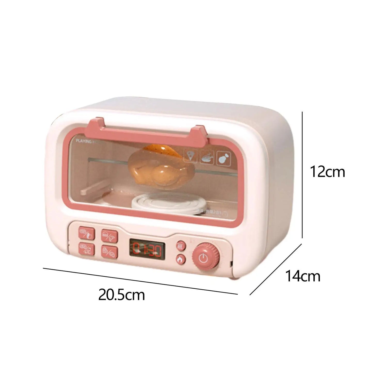 Kids Microwave Play Pretend Toys Realistic Toy Kitchen Appliances and Food Accessories for 3-8 Year Old Toddlers