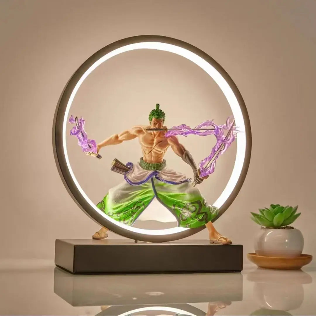 Plug in One Piece Zoro Anime Figure Lamp Kamado Nezuko night light Dimmable Night Light cool Gift Boy Birthday gifts