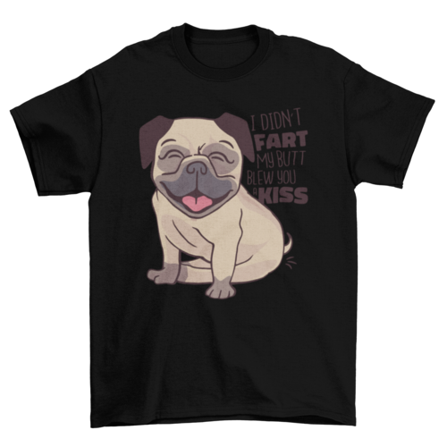 Pug kiss t-shirt