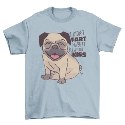 Pug kiss t-shirt