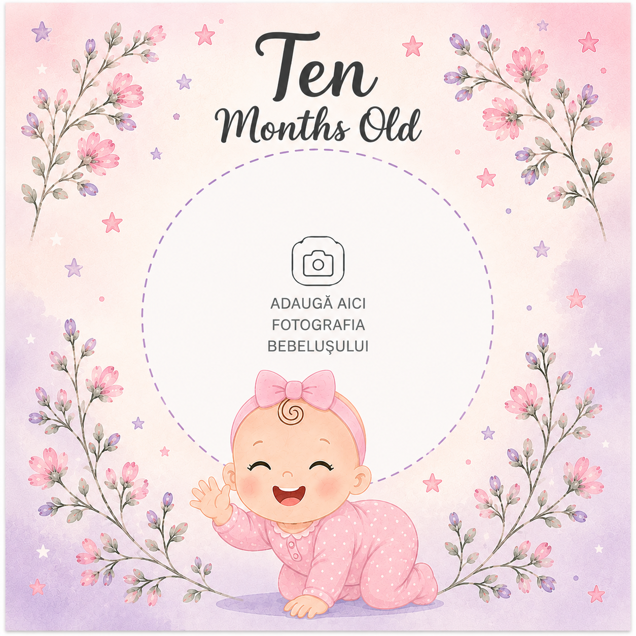Carduri Lunare Bebeluș - Set 12 Bucăți - Primul An